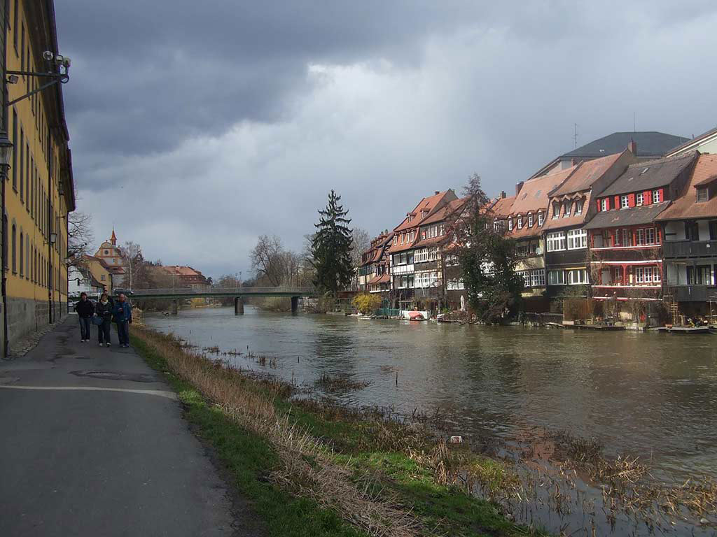 Fluss, Häuser, Bamberg